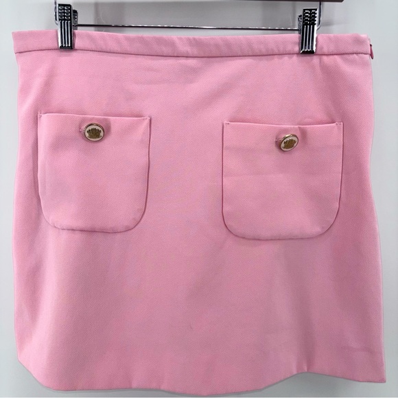 Zara Pants - ZARA Women XL‎ Skort Patch Pockets  Hi-Rise Stretch Skirt Pink Shorts Barbie